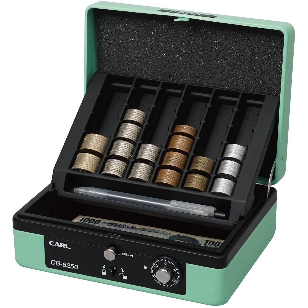 まとめ買い）カール事務器 キャッシュボックス 手提げ金庫 簡易レジ A6  