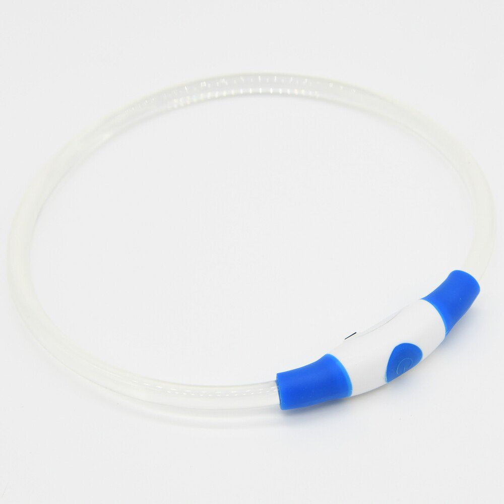 ハヤブサ LEDセーフティフラッシュネックリング L ブルー ペット用品 – FUJIX