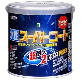 （まとめ買い）アサヒペン ペンキ 水性スーパーコート 水性多用途 バーチブラウン 0.7L 〔3缶セット〕