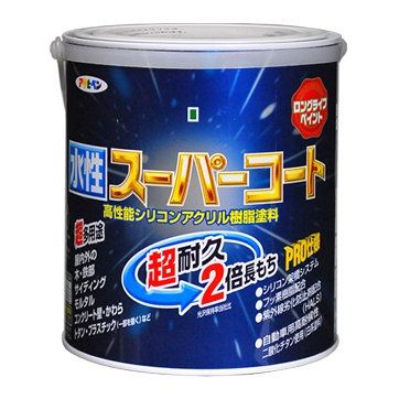 （まとめ買い）アサヒペン ペンキ 水性スーパーコート 水性多用途 ソフトオーカー 1.6L 〔3缶セット〕
