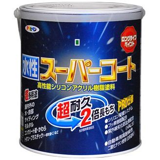 （まとめ買い）アサヒペン ペンキ 水性スーパーコート 水性多用途 オータムブラウン 1.6L 〔3缶セット〕
