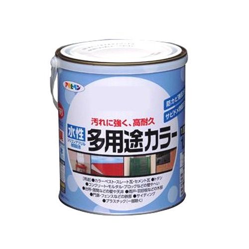 （まとめ買い）アサヒペン 水性多用途カラー 1.6L シトラスイエロー 〔3缶セット〕