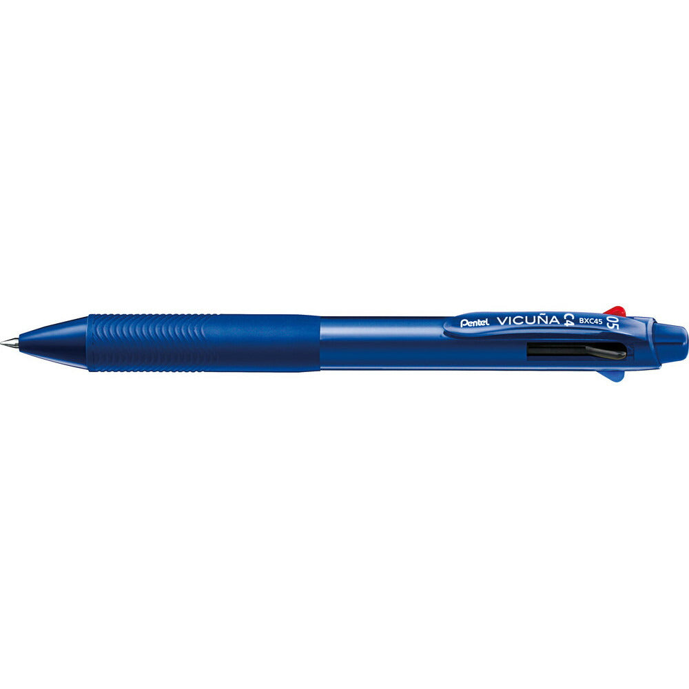 ぺんてる 4色ボールペン ビクーニャ 0.5mm 極細 軸ブルー BXC45C – FUJIX