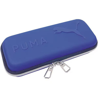 （まとめ買い）クツワ PUMA セミハードペンケース ブルー PM412BL 〔3個セット〕