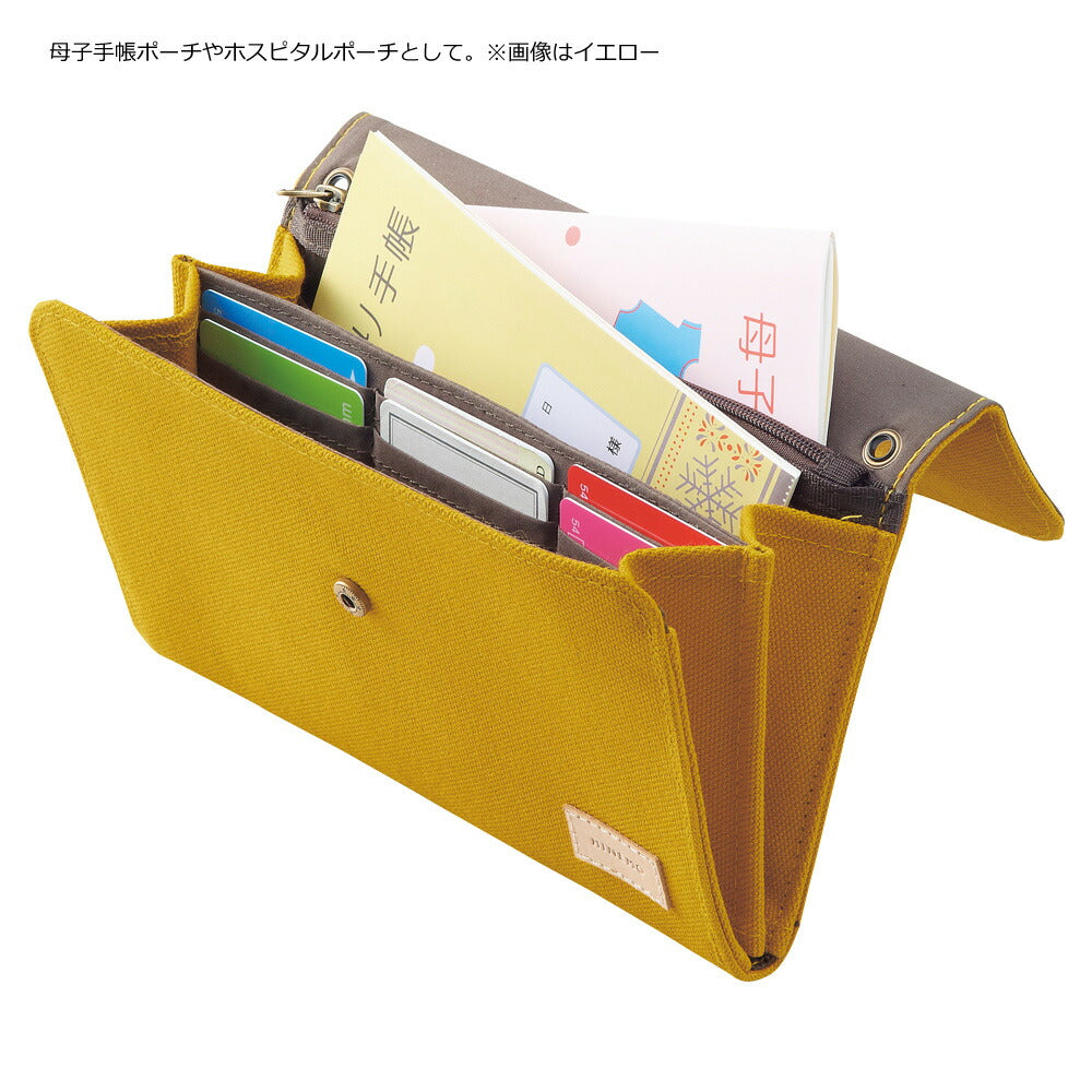 まとめ買い）リヒトラブ HINEMO 国産帆布使用 アコーディオンポーチ ベージュ A-7906-16 〔3個セット〕 – FUJIX