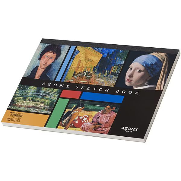 （まとめ買い）セキセイ 西洋絵画巨匠デザイン スケッチブック A4 AX-8880-00 〔3冊セット〕