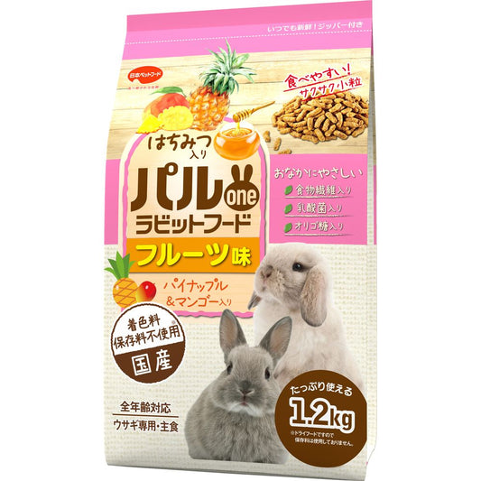 日本ペットフード パルワンラビットフード フルーツ味 1.2kg ウサギ用フード