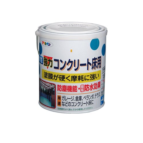 （まとめ買い）アサヒペン 水性強力コンクリート床用 ホワイト 1.6L 〔3缶セット〕