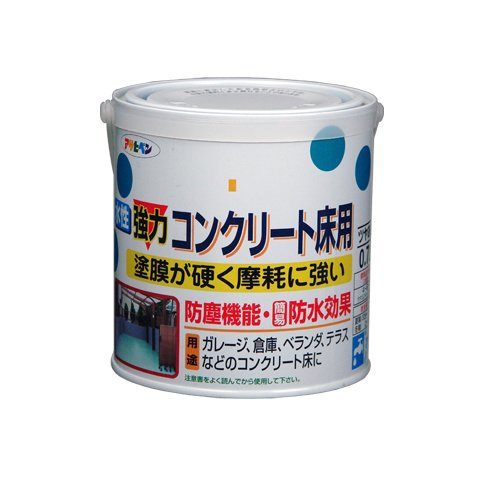 （まとめ買い）アサヒペン 水性強力コンクリート床用 ダークグリーン 0.7L 〔3缶セット〕