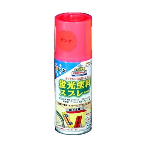 （まとめ買い）アサヒペン 蛍光塗料スプレー 100ML ピンク 〔5缶セット〕